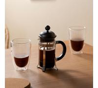 Bodum Caffettiera French Press 0.35 L Black, Chrome, Transparent