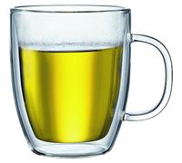 Bodum 10606-10 BISTRO Espresso Mug Set (Double-Walled, Dishwasher Safe, 0.45 L/15 oz) - Pack of 2, Transparent