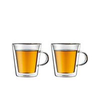 Bodum Canteen Double Walled Thermo Glasses With Handles, Set Of 2, 6.5 Oz