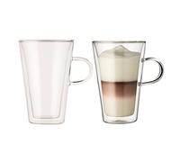 Bodum Canteen Double Wall Glass Set, Mouth Blown Borosilicate Glass - 0.2 L, Pack of 2