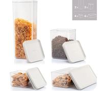 Bodum CANTEEN Set of 12 Storage Jars - White Lid