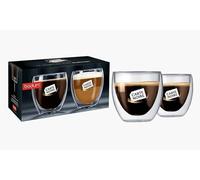 Bodum Carte Noire Double-Wall Glass Cup Set: 2-Piece Set 250ml