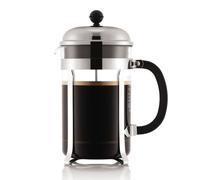 Bodum 51oz Chambord French Press Coffee Maker, High-Heat Borosilicate Glass, Polished Stainless Steel - Made in Portugal