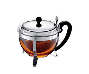 Bodum Chambord Tea Pot, Borosilicate Glass - 1.3 L, Shiny, 1921-16-6