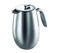 BODUM Columbia 8 Cup Double Wall French Press Coffee Maker, Stainless Steel, 1.0 l, 34 oz