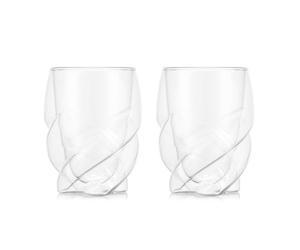 Bodum Double Walled Glasses Pack of 2 PAVINA Paris - 270ml Cups - Dishwasher Safe Thermal Cup - Mouth-Blown Borosilicate Glass