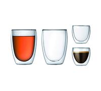 Set of 4 Pavina K4557-10 Double-Walled Glasses Transparent