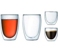 Set of 4 Pavina K4557-10 Double-Walled Glasses Transparent