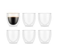 Bodum PAVINA Double Walled Thermo Glasses 0.08 L, 2.5 oz, 6 Count (Pack of 1)