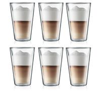 Bodum Double-Walled Latte Macchiato Glass Carafe - Patented Valve - 400 ml - 6 P