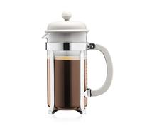 Bodum French Press Caffettiera White 1L 8 Cup Coffee Maker Durable Glass