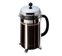 Bodum French Press Chambord - 1,5L / 12 Cup Silver Coffee Maker - Heat-Resistant & Stainless Steel Filter - BPA-Free Dishwasher Safe Cafetiere - Made in Portugal