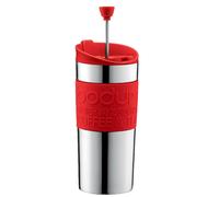 Bodum French Press Travel Mug Red Stainless Steel 350ml Coffee Tea Insulated Mug