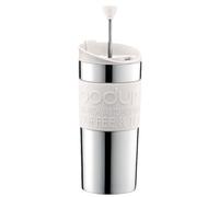 Bodum French Press Vacuum Insulated Travel Mug Stainless Steel 350ml Off White