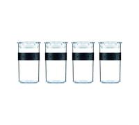 BODUM K11827-01SA Storage Jar, Black, 0.25 l, Set of 4