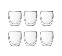 BODUM PAVINA Set of 6 - 250ml Double Walled Thermo Glasses - Small