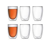 BODUM PAVINA Set of 6 - 350ml Double Walled Thermo Glasses - Medium