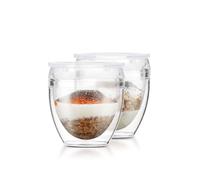 Bodum PAVINA TO GO 2 pcs Double Wall Tumbler in Clear Bodum Clear