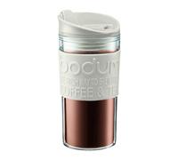 Bodum Plastic Travel Mug Double Wall, White, 0.35 Litre, 11103-913S