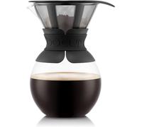 Bodum POUR OVER Coffee Maker, 1L / 34oz Borosilicate Glass Carafe with Permanent Stainless-Steel Filter, Manual Drip Brewer, 11571-01