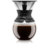 Bodum Pour Over Coffee Maker with Filter, Borosilicate Glass - 1.0 L, Black