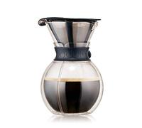 BODUM "Pour Over" Double Wall Coffee Maker, Transparent, 1 Litre