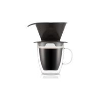 Bodum Pour Over K11872-451SA Coffee dripper and Double Wall Mug, 0.3l, 10 oz