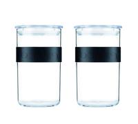 Bodum Presso Set of 2 Storage Jars Black 1L