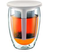 Bodum Tea for One Glass with Tea Infuser - 0.35 L, Off-White