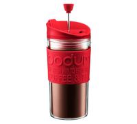 BODUM Travel French Press Coffee Maker Set Vacuum, 0.35 L/12 oz, Red