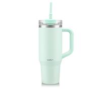 BODUM Travel Mug Tumbler 1.2 L with Straw, Handle and Lid - Creamy Mint