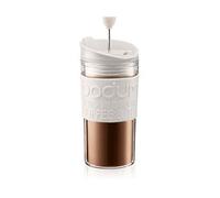 Bodum Travel Press Coffee Maker, Plastic, White, 0.35 Litre