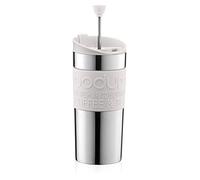 BODUM Travel French Press Coffee Maker, Vacuum, Small, 0.35 L - Off-White