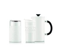 BODUM Tribute Set - Tribute Coffee Press, 8 Cup, 1.0 l, Mug, 0.35 l, 12 oz, Electric Coffee Grinder