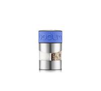 Bodum Twin 2-in-1 Salt and Pepper Grinder Blue - Adjustable Ceramic Mill for Kitchen & Table - Easy to Refill