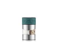Bodum Twin 2-in-1 Salt and Pepper Grinder Green - Adjustable Ceramic Mill for Kitchen & Table - Easy to Refill