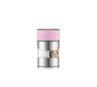 Bodum Twin 2-in-1 Salt and Pepper Grinder Pink - Adjustable Ceramic Mill for Kitchen & Table - Easy to Refill