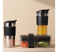 Bodum Vacuum Travel Mug, Silver & Black, 350ml