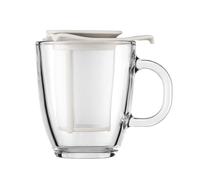 Bodum Yo-Yo tea cup with strainer white