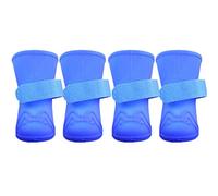 BOduShang Dog Shoes Silica Gel Dog Boots Waterproof Dog Boots For Paws Wearable Dog Boots Waterproof Lovely Dogs Boots For Indoor Outdoor Four Seasons Walk The Dog Travel blue,#3