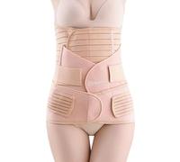 BODVITALS 3 in 1 Postpartum Belt After Delivery Support Recovery | Body Shaper Belt for Women for After Birth Postnatal C-section | Waist Pelvis Shapewear Wrap Postpartum Girdle (Beige, M)