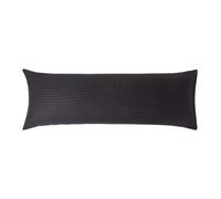 (Body - 48 x 136 cm, Black) Egyptian Cotton Satin Stripe Pillowcase 330 Thread Count