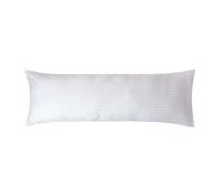 (Body - 48 x 136 cm, White) Egyptian Cotton Satin Stripe Pillowcase 330 Thread Count