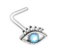 Body Accentz Nose Stud L-shaped All Seeing Evil Eye ring design tops Ax