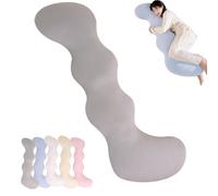 Body Alignment Cooling Pillow for Pain free Rest & Good Posture,Grey,110cm