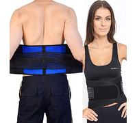 Body And Base TM, Adjustable Neoprene Double Pull Lumbar Support Lower Back Belt Brace Pain Relief (Medium (72-86 cm)