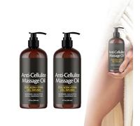 Body and Us Anti Cellulite Massage Oil, Advanced Cellulite Oil for Legs & Full Body, 240ml Moisturizing and Skin-Softening Treatment for Daily Bodys Care (2 Pcs)