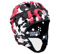 Body Armour Ventilator Headguard - Red Camo - Rugby Head Protection - Scrum Cap - Adult + Junior Sizes (Small)