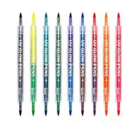 Body Art Markers 18 Colors 9 Piece Temporary Neon Double End Washable