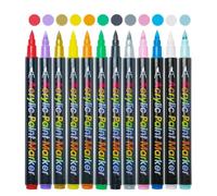 Body Art Pens for Skin - 12 Pieces Washable Paint Set, Removable Ink, Skin-Safe Coloring Pens Cosmetic Drawing Tool, Temporair Kit